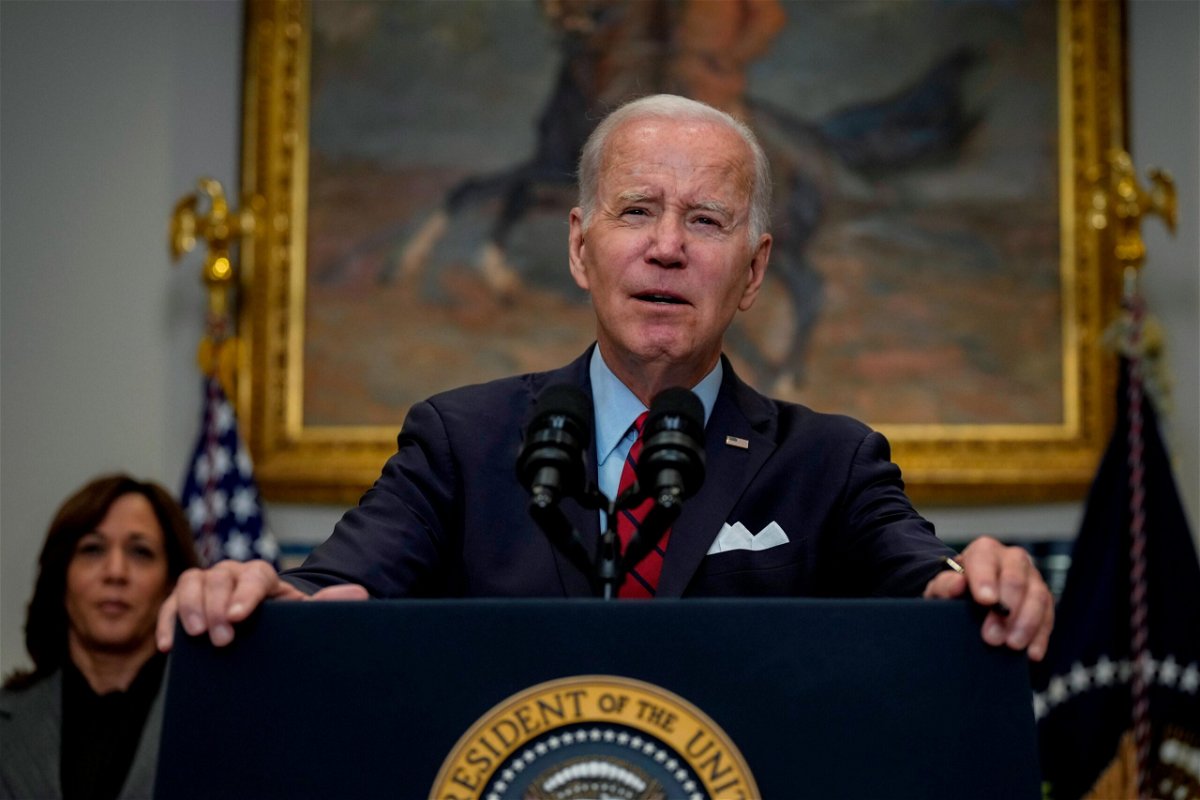 WASHINGTON, DC - JANUARY 5: U.S. President Joe Biden delivers remarks about border security in the Roosevelt Room in the White House January 5, 2023 in Washington, DC. Biden is planning to visit the U.S.-Mexico border this Sunday. (Photo by Drew Angerer/Getty Images)