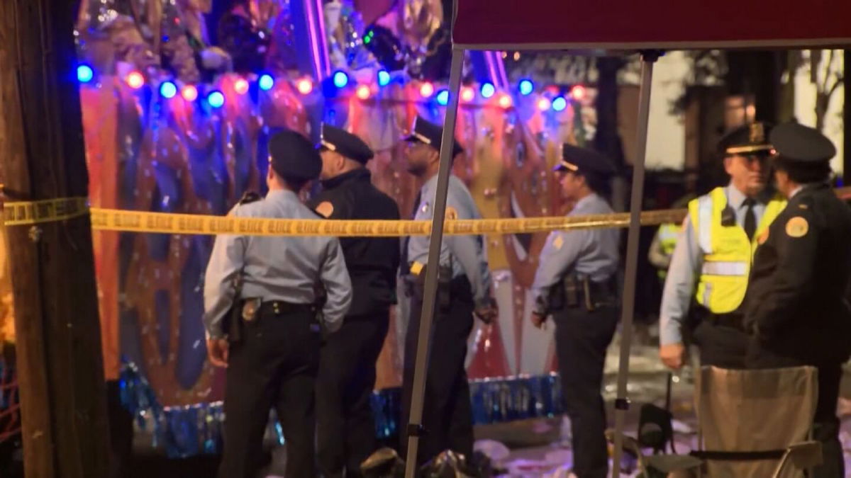 Police said five people were shot along a Mardi Gras parade route in New Orleans. A suspect is in custody.