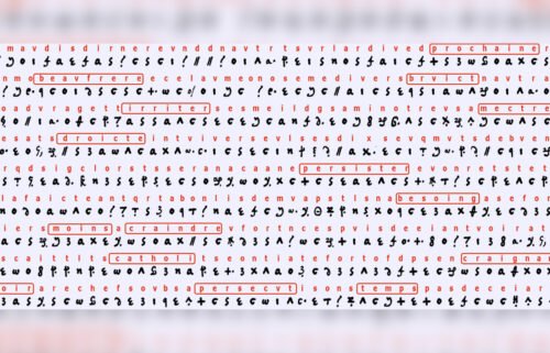 Words emerge from the elaborate ciphers in Mary's letters.