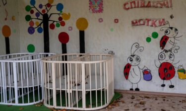 The Russian government is operating an expansive network of dozens of camps where it has held thousands of Ukrainian children since the start of the war against Ukraine last year. Empty cribs at Kherson regional children's home in Ukraine are seen here in November of 2022.