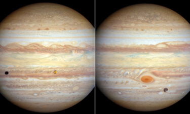 The Hubble Space Telescope captured these images of Jupiter. (From left) In November 2022