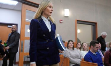 Gwyneth Paltrow enters a Utah courtroom on March 30 for the trial over a 2016 skiing collision.