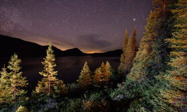 Canadian boreal forest to the west of Baie-Comeau