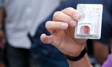 The Brooklyn Community Recovery Center demonstrates how to use Narcan to revive a person in the case of a drug overdose in 2022 in New York City.