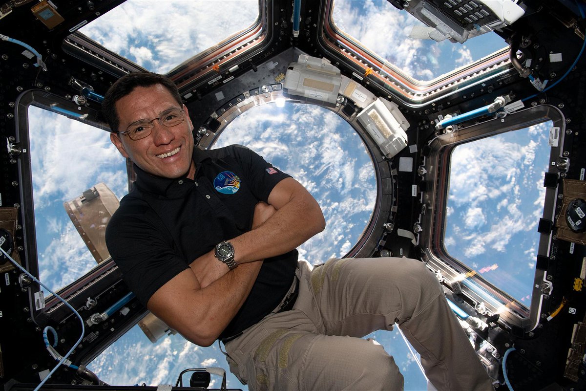 <i>NASA</i><br/>NASA astronaut Frank Rubio is shown inside the cupola of the International Space Station as it flew 263 miles above southeastern England.