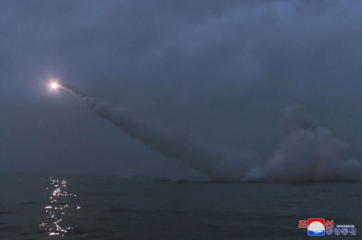 <i>KCNA/Reuters</i><br/>A general view is seen here as North Korea fired two missiles from a submarine striking an underwater target