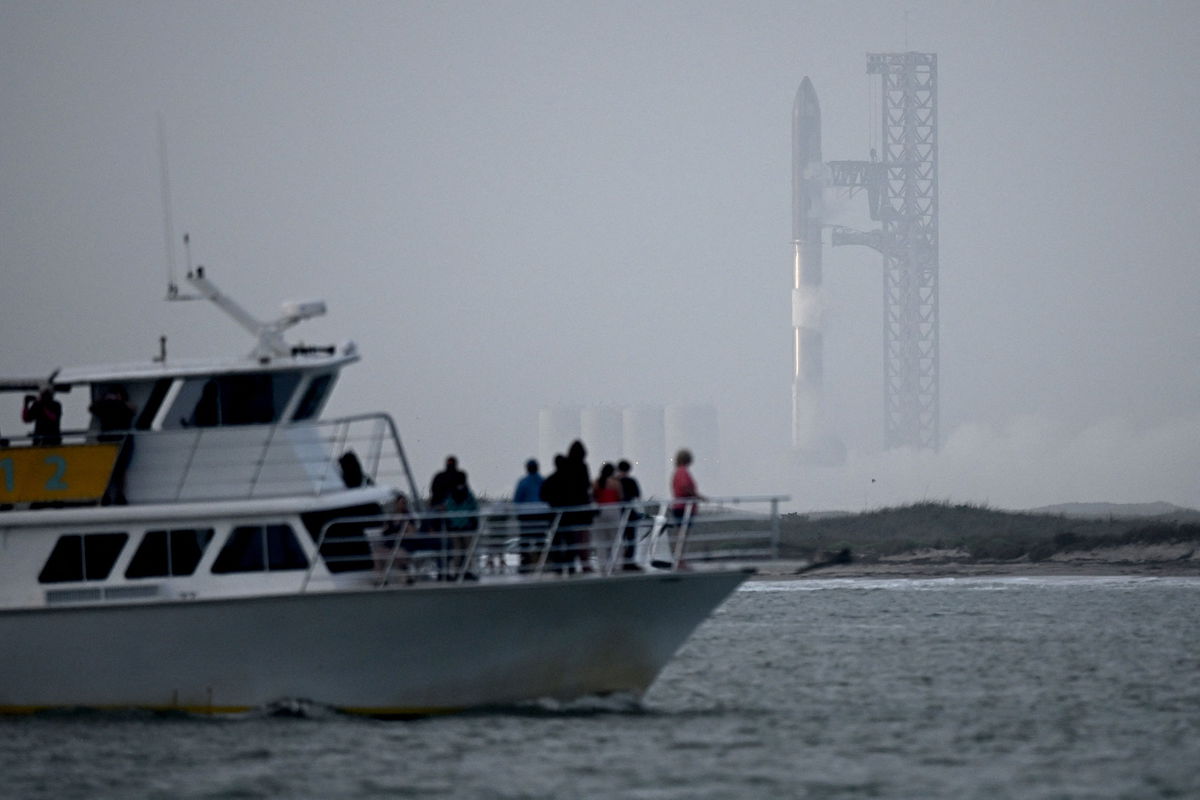 <i>Patrick T. Fallon/AFP/Getty Images</i><br/>Spectators off South Padre Island