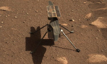 NASA's Ingenuity Mars helicopter is seen here in a close-up taken by Mastcam-Z