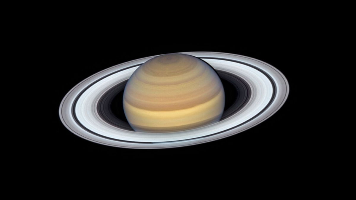 <i>NASA/ESA</i><br/>NASA's Hubble Space Telescope captured details of Saturn's ring system in 2019.