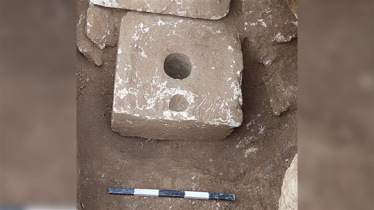 <i>Y. Billig</i><br/>A stone toilet seat was excavated in 2019 south of Jerusalem in the neighborhood of Armon ha-Natziv.