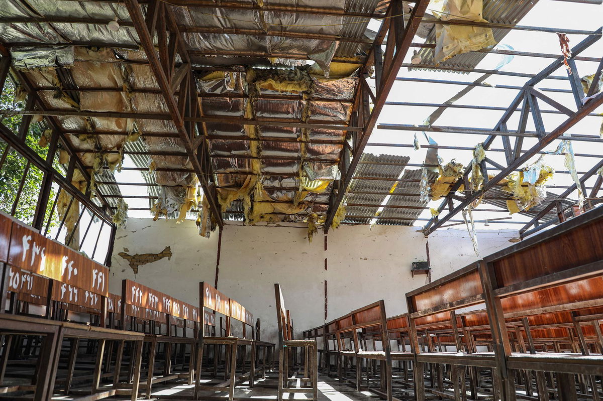 <i>AFP/Getty Images</i><br/>The aftermath of the September 30 attack on Kaaj Educational Center in Kabul.