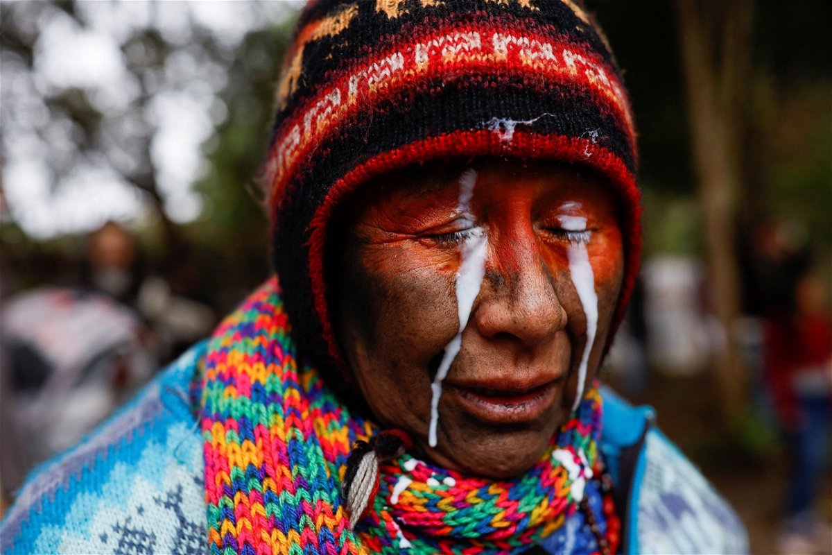 <i>Amanda Perobelli/Reuters</i><br/>Indigenous protesters closed a highway in Sao Paulo on May 30.