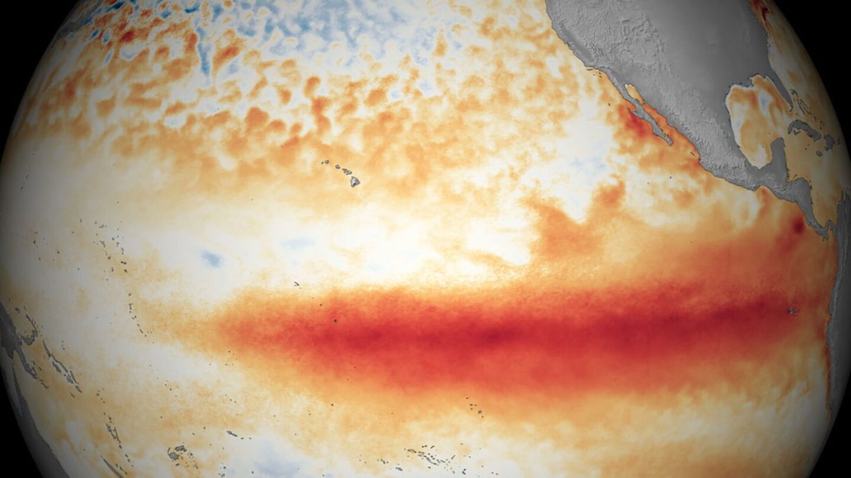 <i>Courtesy NOAA</i><br/>Ocean temperatures in the tropical Pacific were warmed by a strong El Niño in January 2016.