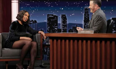 Jennifer Hudson and Jimmy Kimmel appear on "Jimmy Kimmel Live!" on March 20.