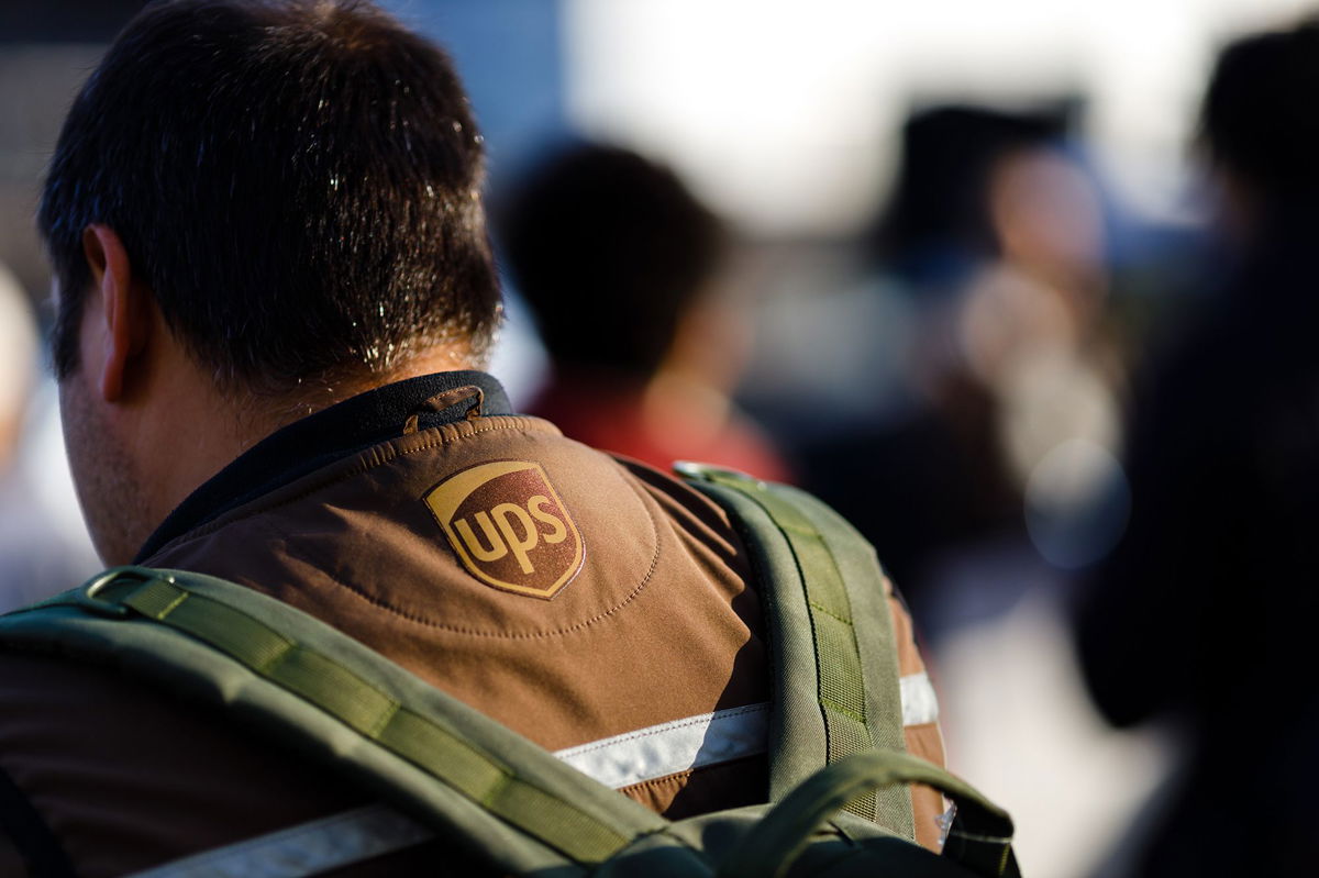 UPS workers and Teamsters members during a rally outside a UPS hub in the Brooklyn borough of New York, US, on Friday, April 21.