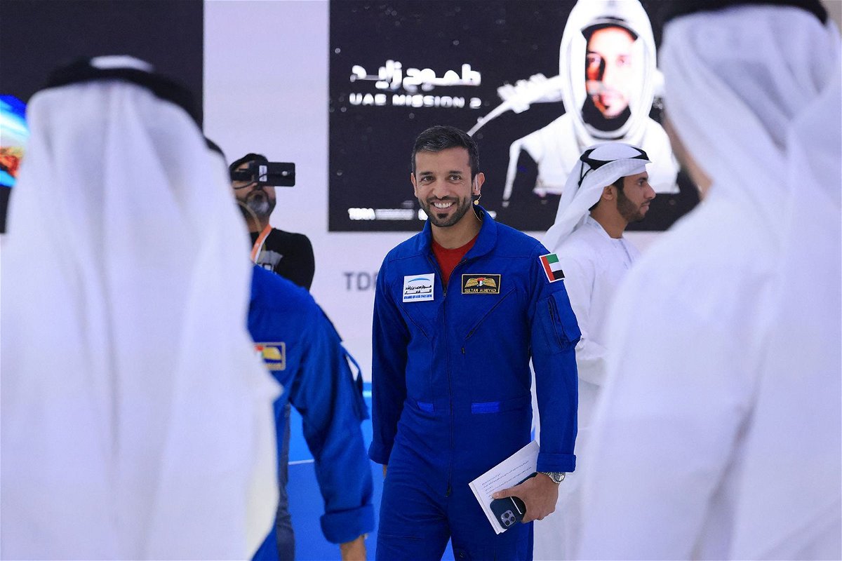 <i>Karim Sahib/AFP/Getty Images</i><br/>UAE astronaut Sultan Al Neyadi
