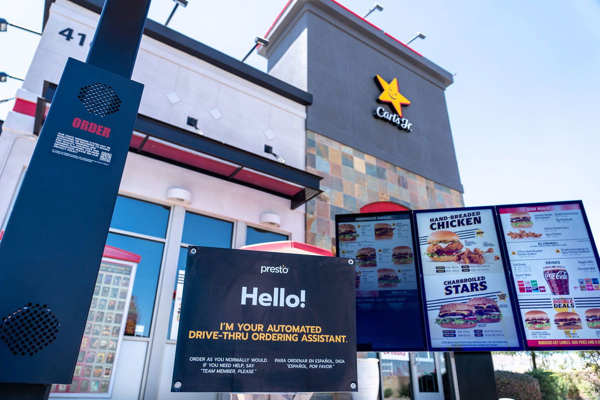 New AI technology at the drive-thru at a Carl's Jr. location.