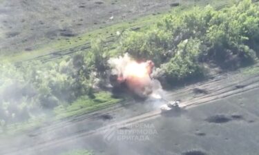 Ukrainian forces attacking Russian near Bakhmut.