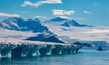 Deep ocean water in the Antarctic is heating up and shrinking. Pictured is the Larsen Inlet in the Weddell Sea