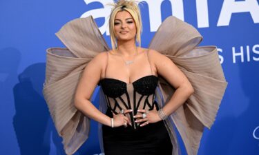 Bebe Rexha was rushed off stage on Sunday at her concert in New York City. Rexha is pictured here on the red carpet on May 25.