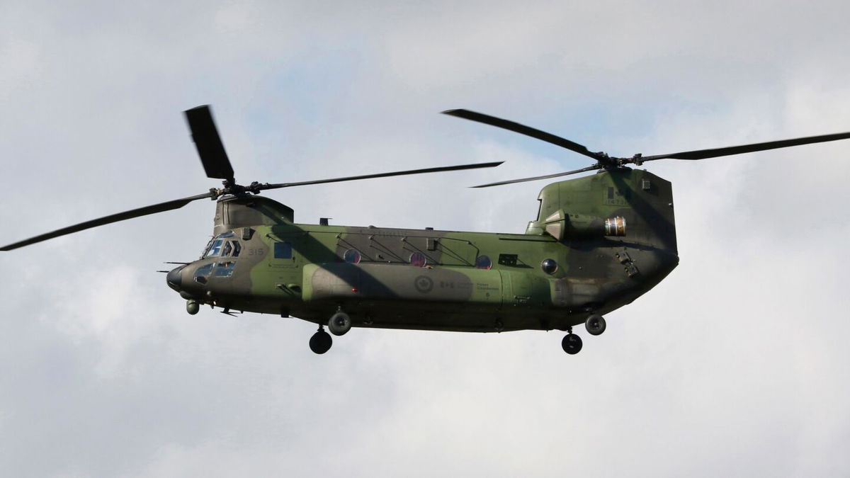 <i>Larry MacDougal/MCDOL/AP</i><br/>A Boeing CH-47 Chinnook helicopter is seen here at CFB Trenton