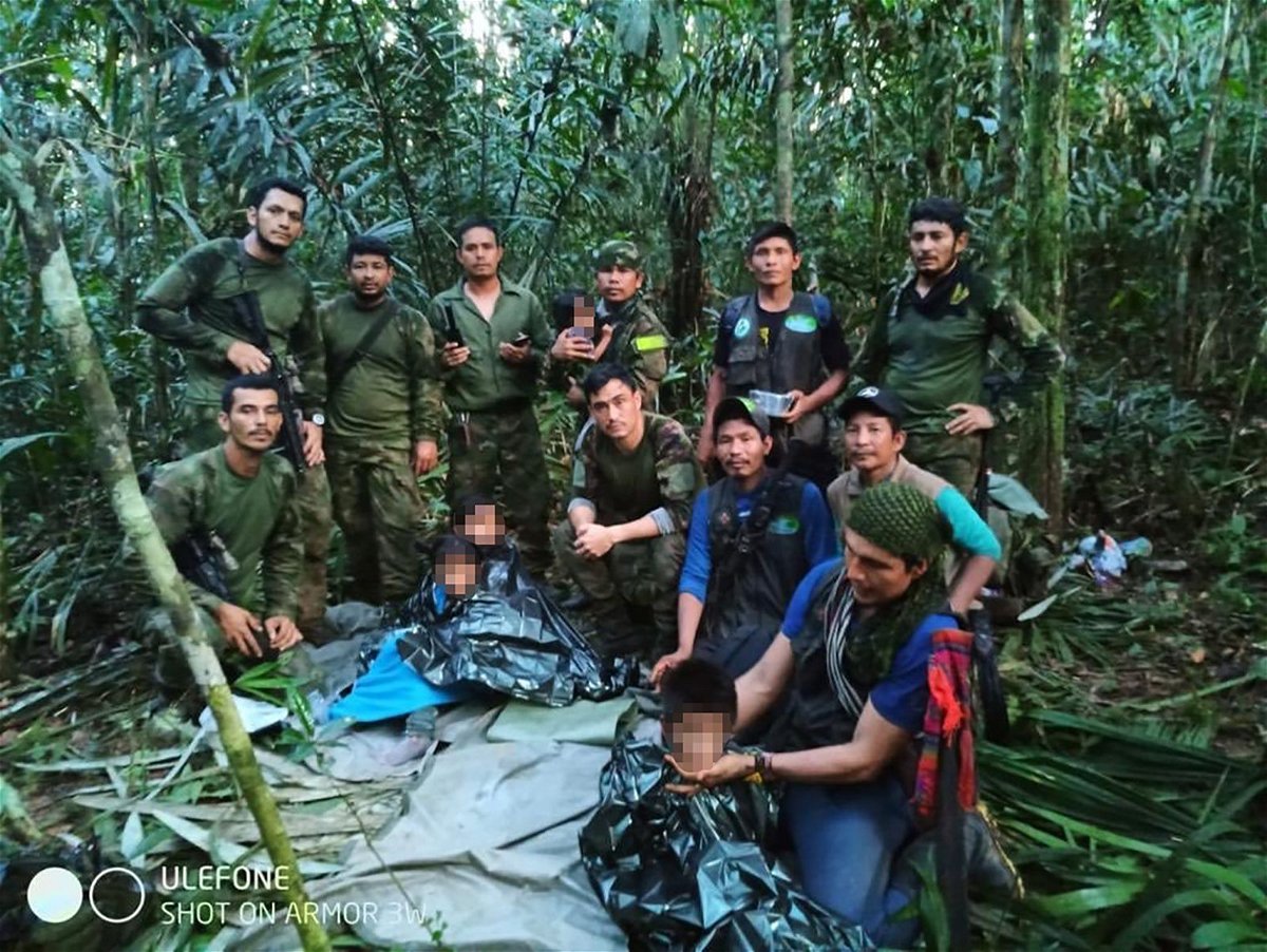 <i>Colombia Defense Ministry</i><br/>Four children were rescued after 40 days in the Colombia jungle