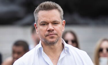 Matt Damon poses for photographers at the photo call for the film 'Oppenheimer' on Wednesday