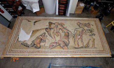 A California man was found guilty of illegally importing this ancient mosaic from Syria. It depicts Hercules rescuing Prometheus