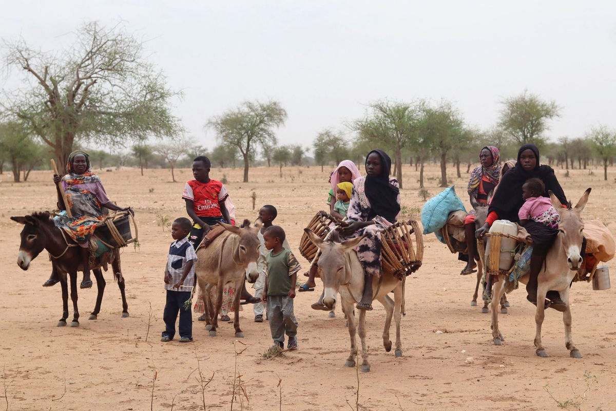 <i>Gueipeur Denis Sassou/AFP/Getty Images/File</i><br/>Sudanese refugees cross into Chad on May 1