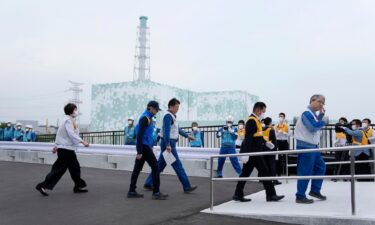 IAEA chief Rafael Grossi arrives to inspect the damaged Fukushima nuclear power plant with Japanese officials on July 5