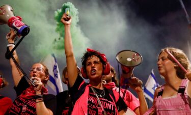 Protesters in Tel Aviv