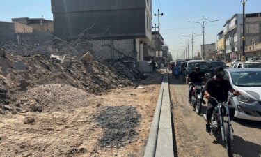 A view of rubble that remains at the site of the historic mosque.