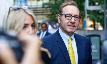 Actor Kevin Spacey outside London's Southwark Crown Court on July 25.