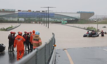 Search and rescue operations near an underpass