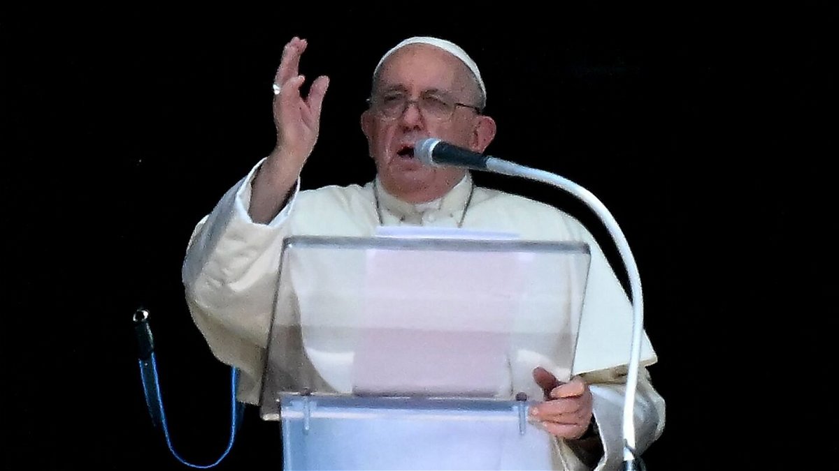 Pope Francis, seen here on October 1, has suggested for the first time that people in same-sex unions could be blessed by Catholic priests.