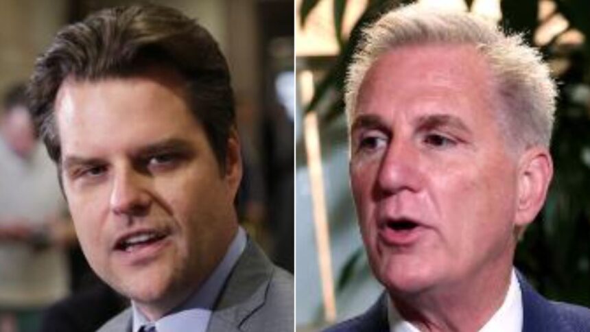 Matt Gaetz Says He Will Attempt To Oust Kevin McCarthy From The ...