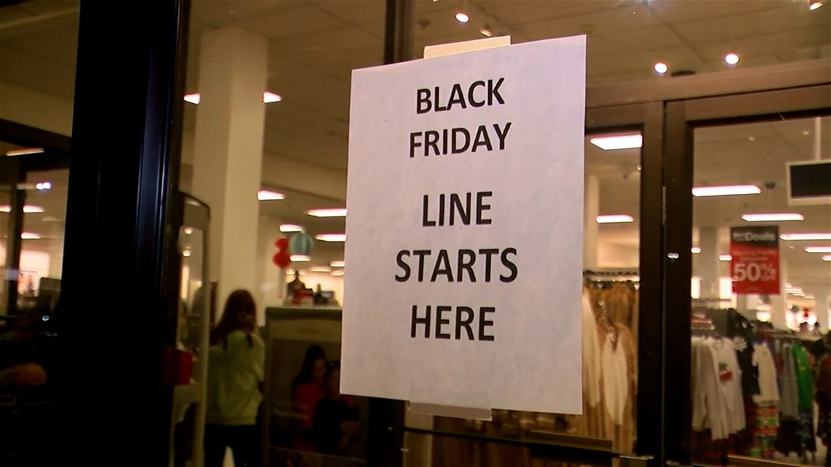 Black Friday sign in Cielo Vista Mall