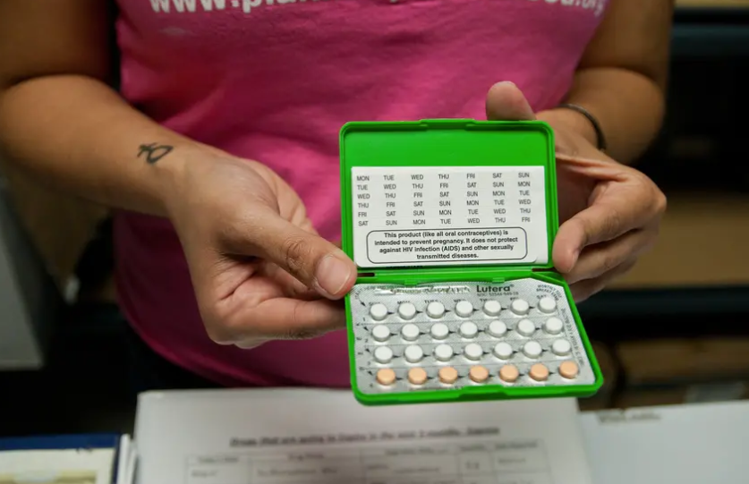 Birth control pills at a Planned Parenthood in Austin.