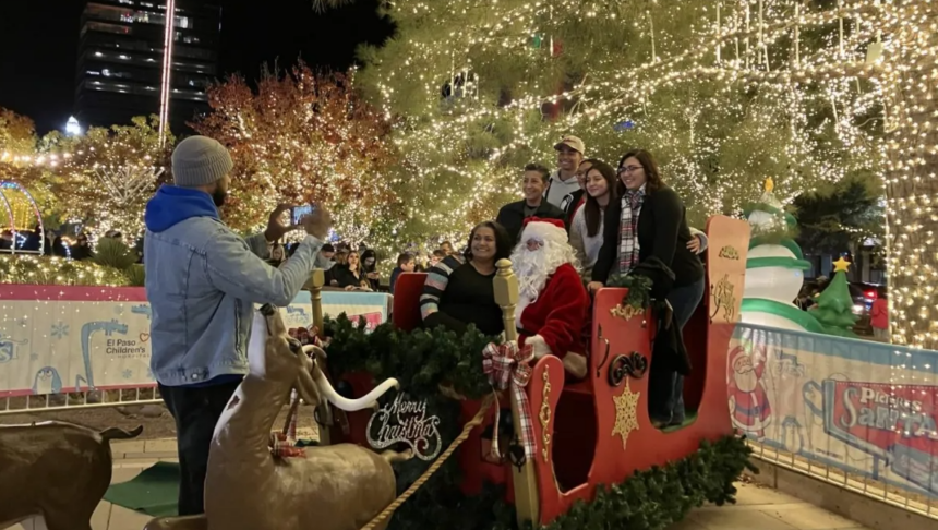 Families pose with Santa Clause at the city's WinterFest celebration in Downtown El Paso. This year's festivities kick off on Saturday, Nov. 18. 