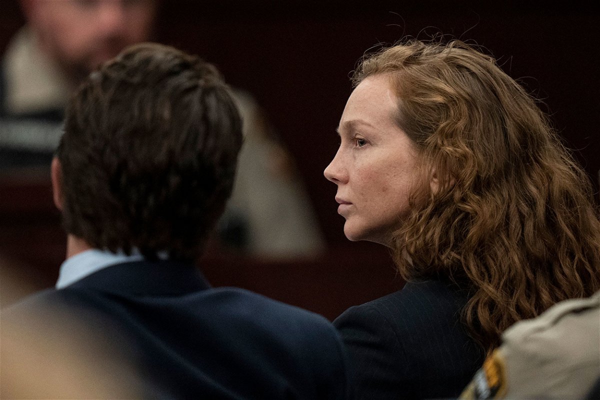 Kaitlin Armstrong sits with her defense lawyers during her murder trial at the Blackwell-Thurman Criminal Justice Center on Thursday, Nov. 16, in Austin, Texas. A jury has found Armstrong guilty of first-degree murder in the fatal shooting of 25-year-old professional cyclist Anna Moriah “Mo” Wilson in Texas in May 2022.