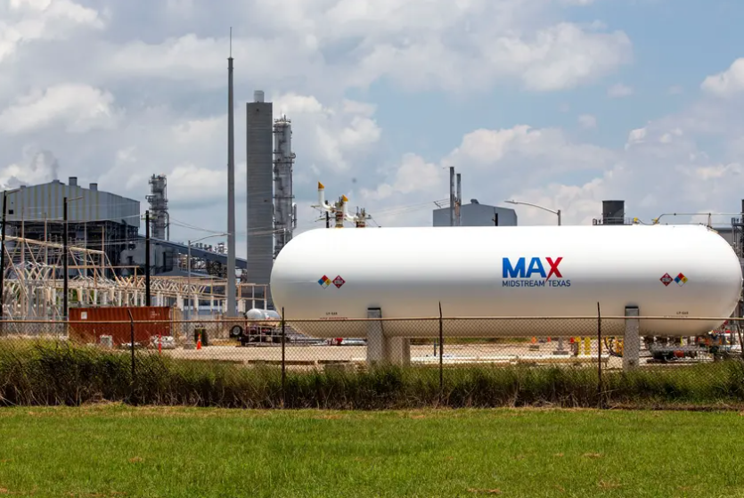 Max Midstream’s Seahawk oil terminal at the Port of Calhoun County on June 7, 2023.