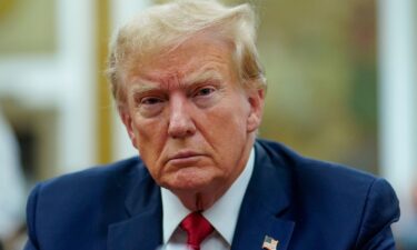 Former President Donald Trump sits at the defense table while waiting for proceedings to begin in his civil business fraud trial at New York Supreme Court on Thursday