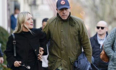 Hunter Biden walks with wife Melissa Cohen as they visit shops with President Joe Biden and first lady Jill Biden in Nantucket