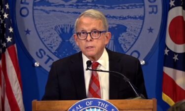Ohio Gov. Mike DeWine speaks during a press conference on Friday