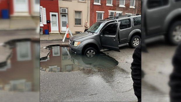 Frustration is growing in the city's Port Richmond neighborhood Saturday after a large sinkhole opened up a few days ago.