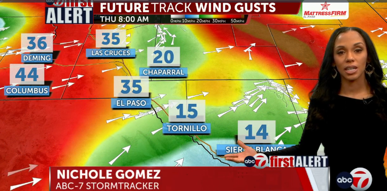 Abc 7 First Alert A Wind Storm Moves Through The Borderland Blowing