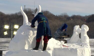 The World Snow Sculpting Championship are carrying on thanks to snow-making crews from Afton Alps.