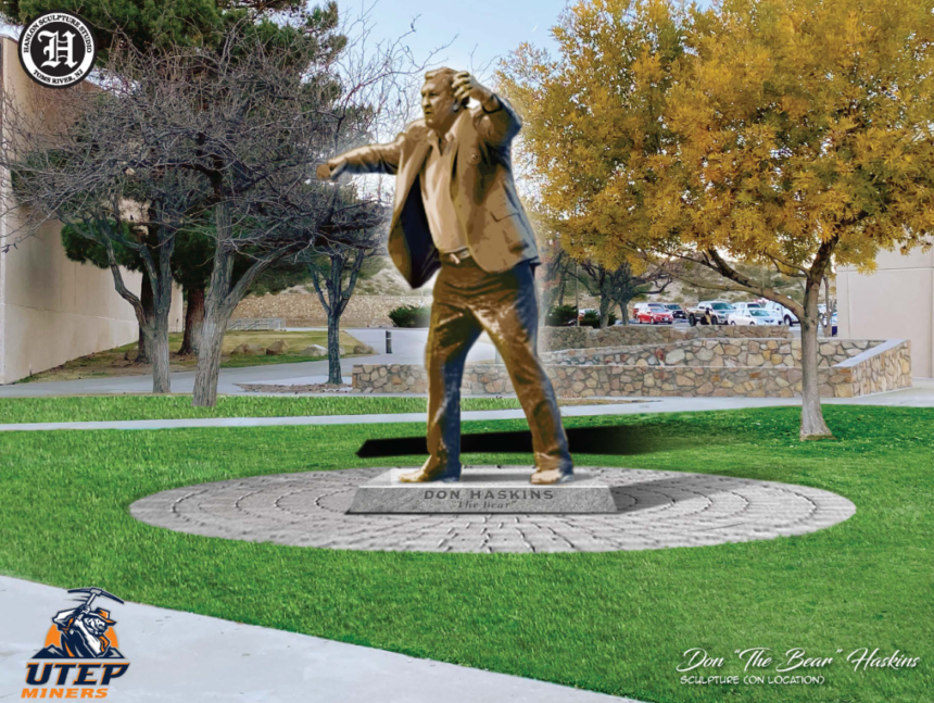 UTEP DON HASKINS STATUE PIC 2