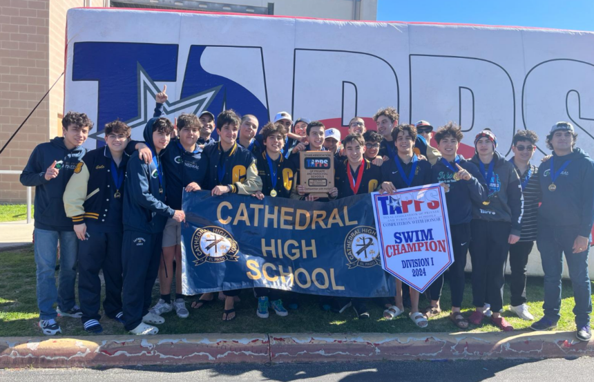 cathedral wins swim title pic