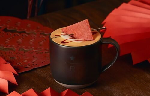 Starbucks has released a 'braised pork latte' at its reserve stores across China to mark the Lunar New Year.